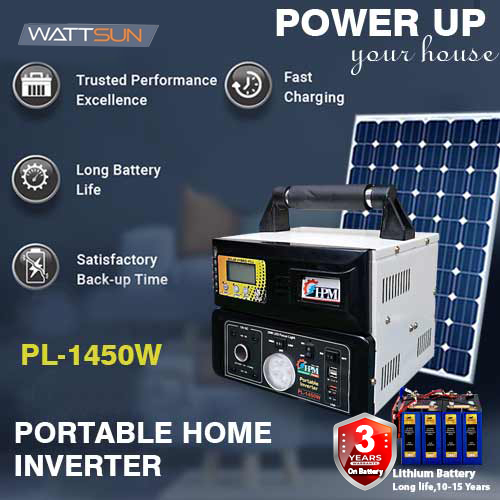 1450VA Solar  Inverter with In-Built Lithium Battery, PL-1450W